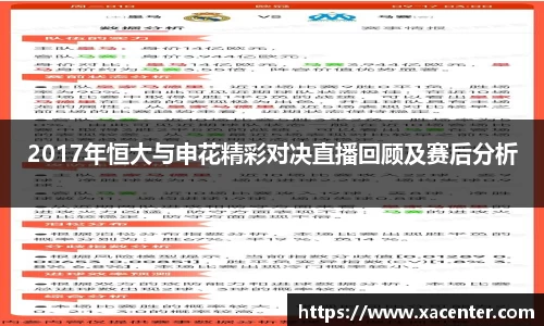 333体育2017年恒大与申花精彩对决直播回顾及赛后分析